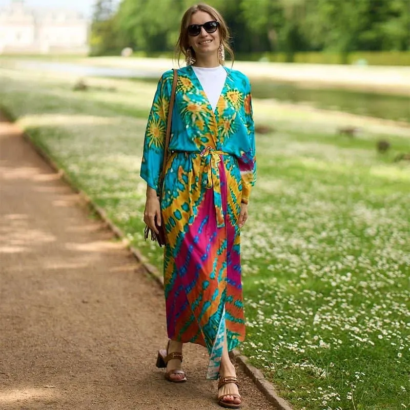 Embroidery Beach Cover-up in Bohemian Style - LORYLEI
