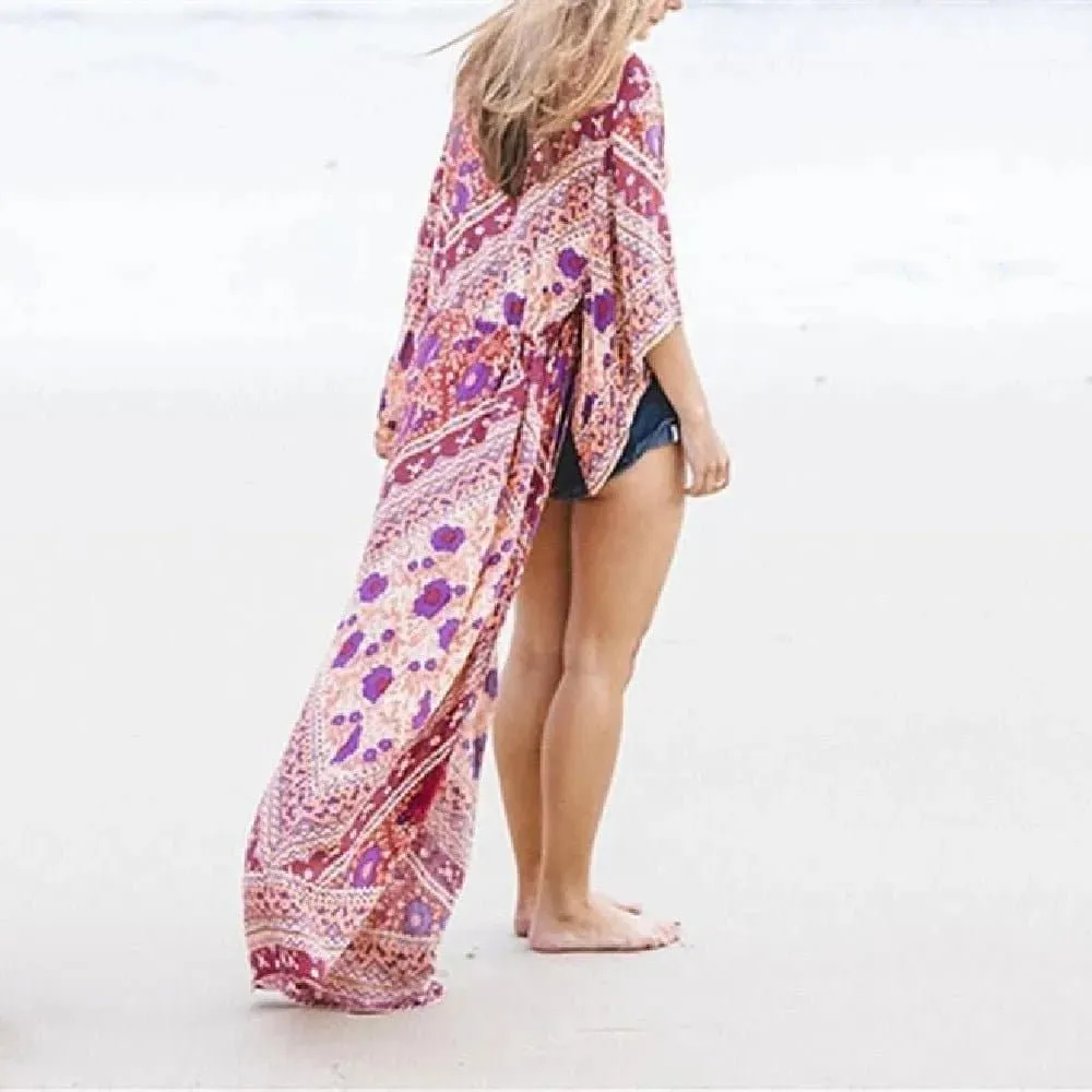 Embroidery Beach Cover-up in Bohemian Style - LORYLEI