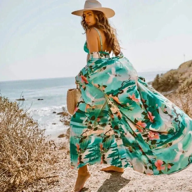 Embroidery Beach Cover-up in Bohemian Style - LORYLEI