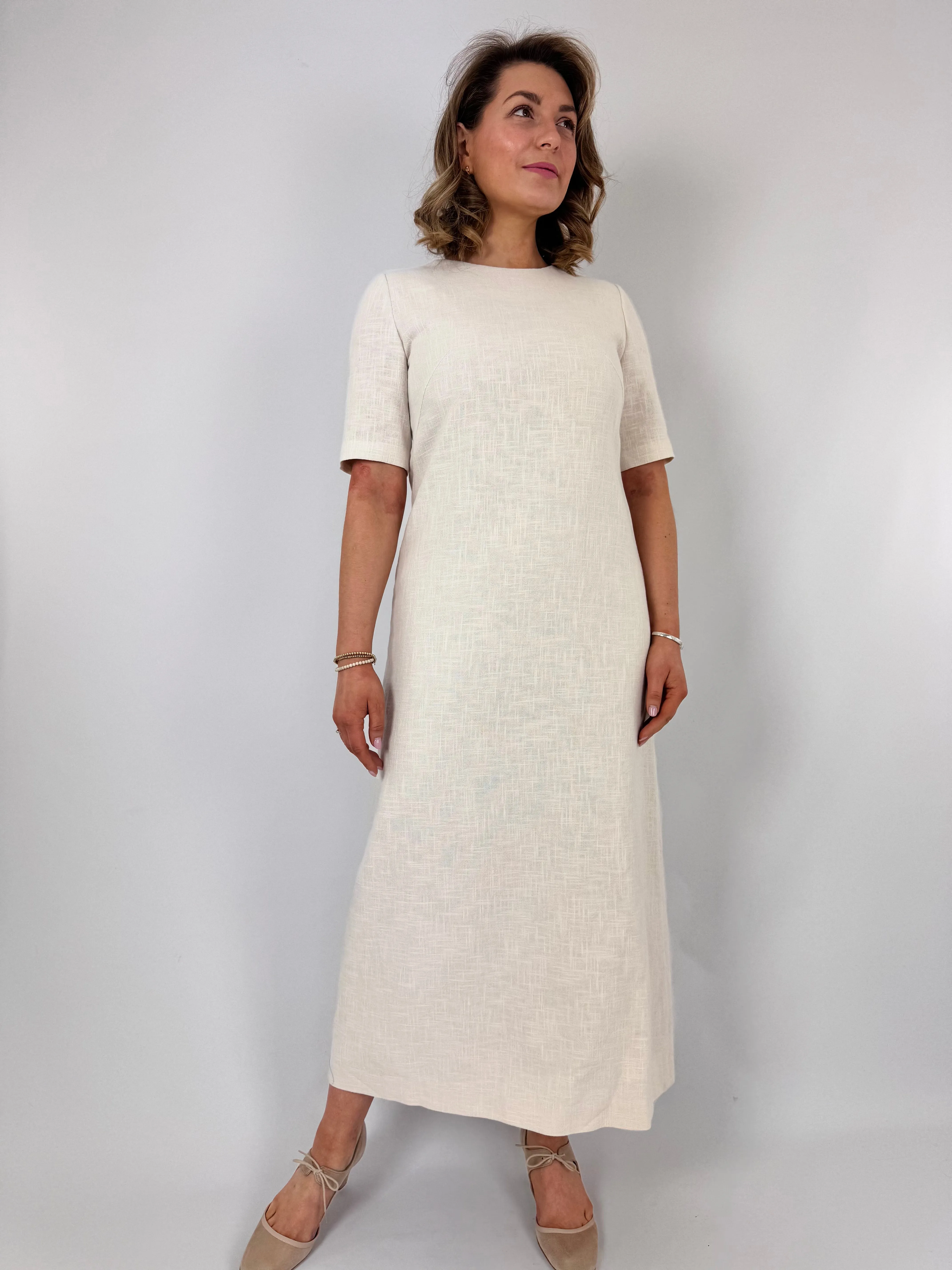 Emin & Paul Linen Dress Cream