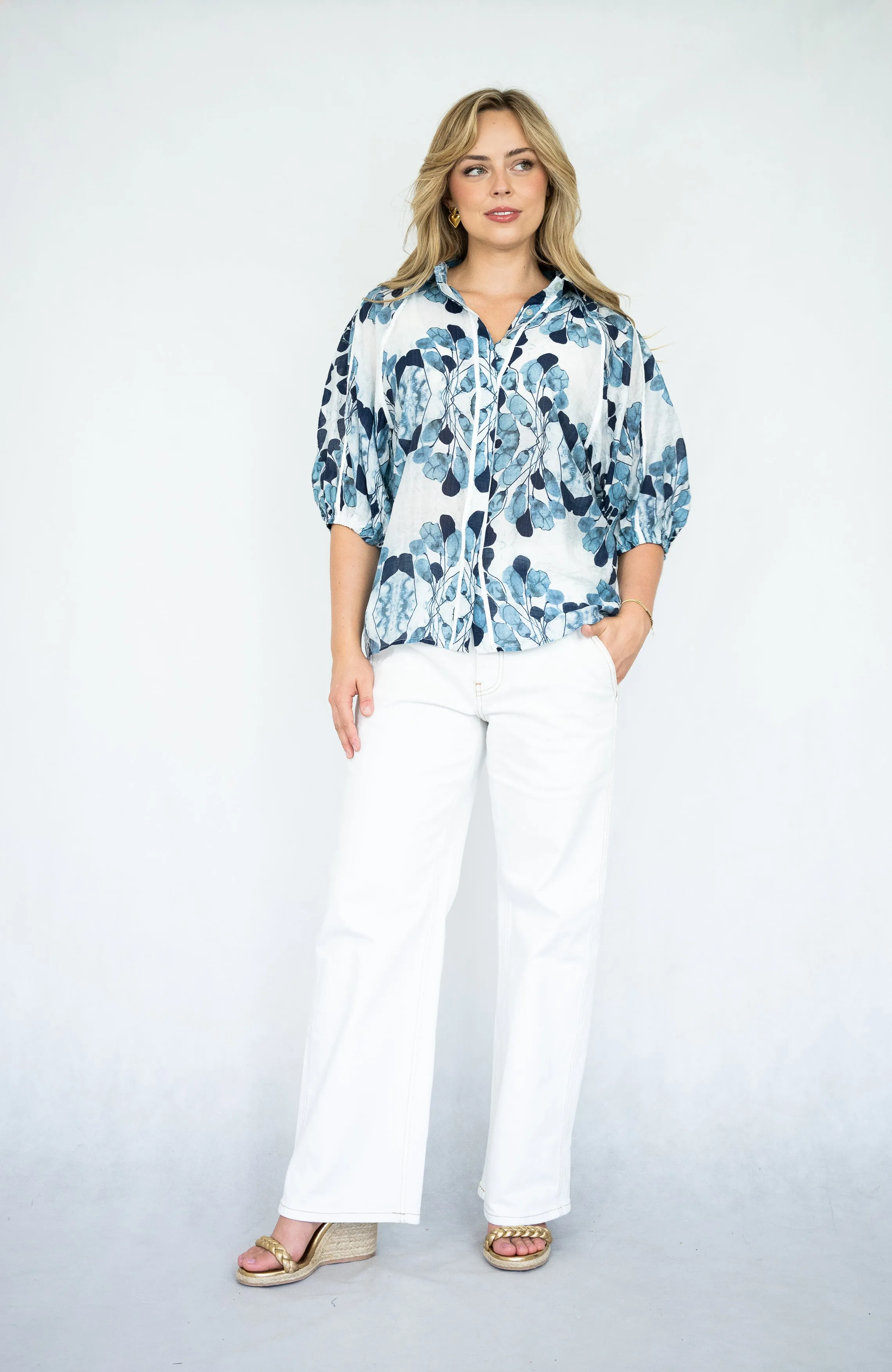Ester Blouse | Navy