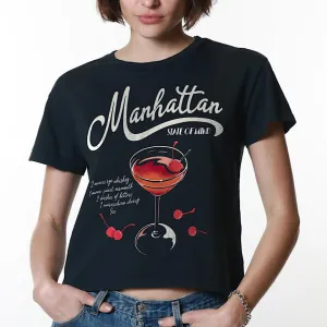 Faded Black Manhattan Cropped Tee