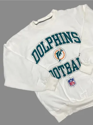 Felpa girocollo vintage Dolphins tg M