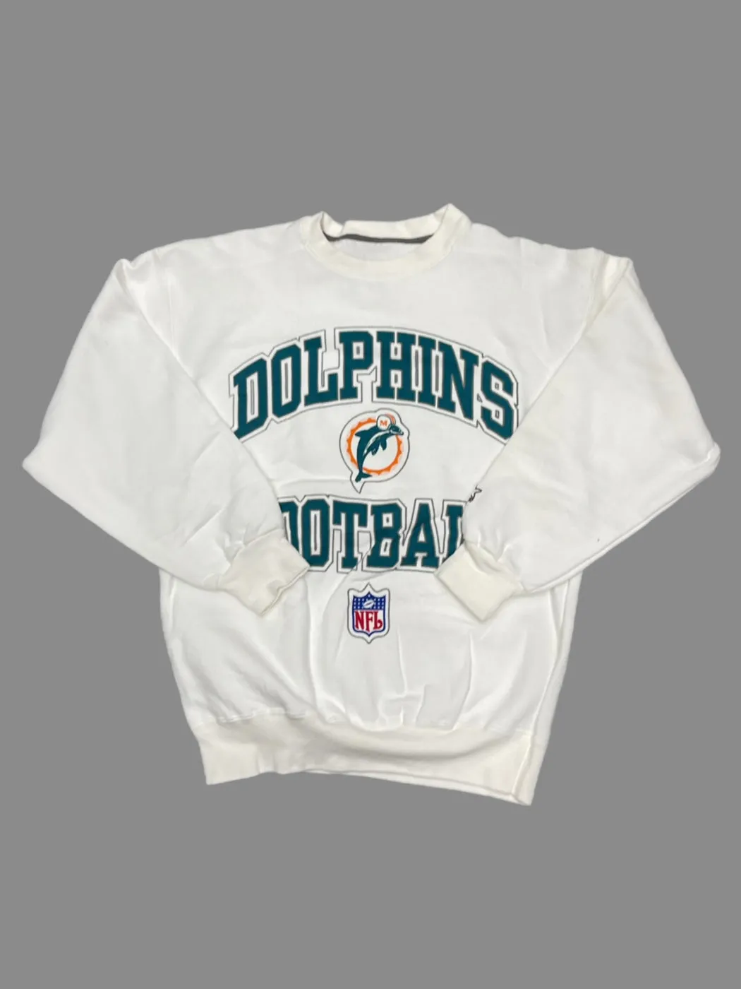 Felpa girocollo vintage Dolphins tg M