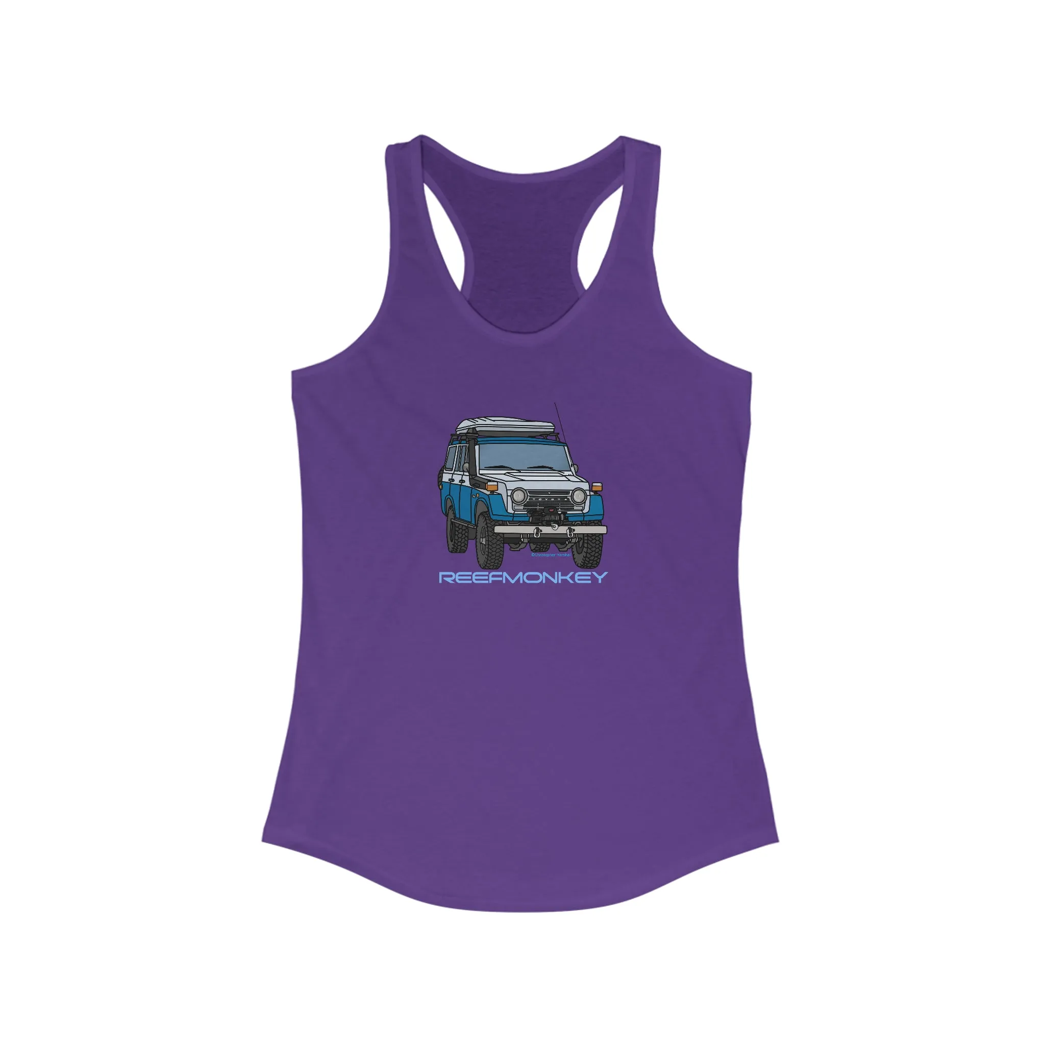 FJ55 Womens Land Cruiser Tank Top - Reefmonkey Artist Chris Marshall
