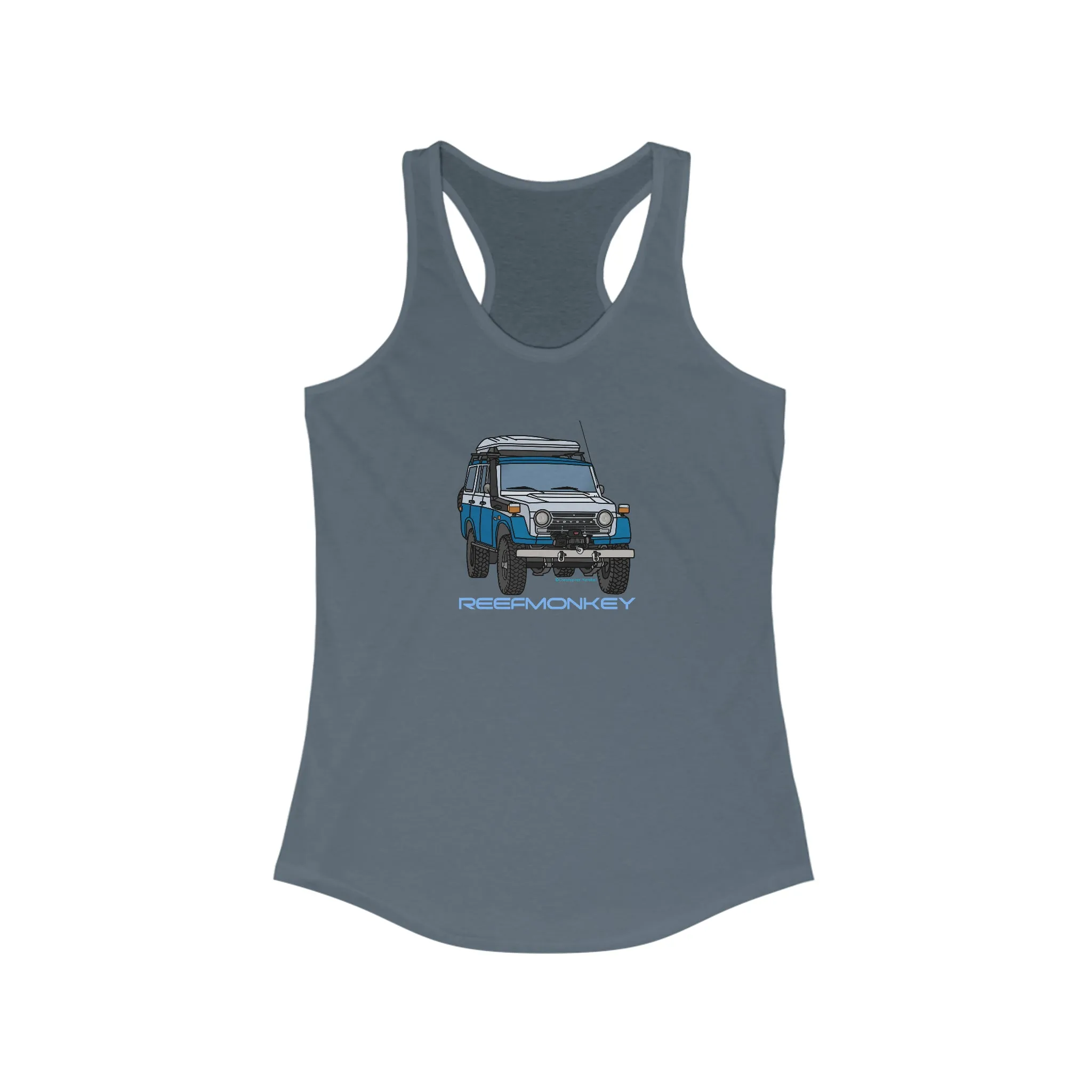 FJ55 Womens Land Cruiser Tank Top - Reefmonkey Artist Chris Marshall