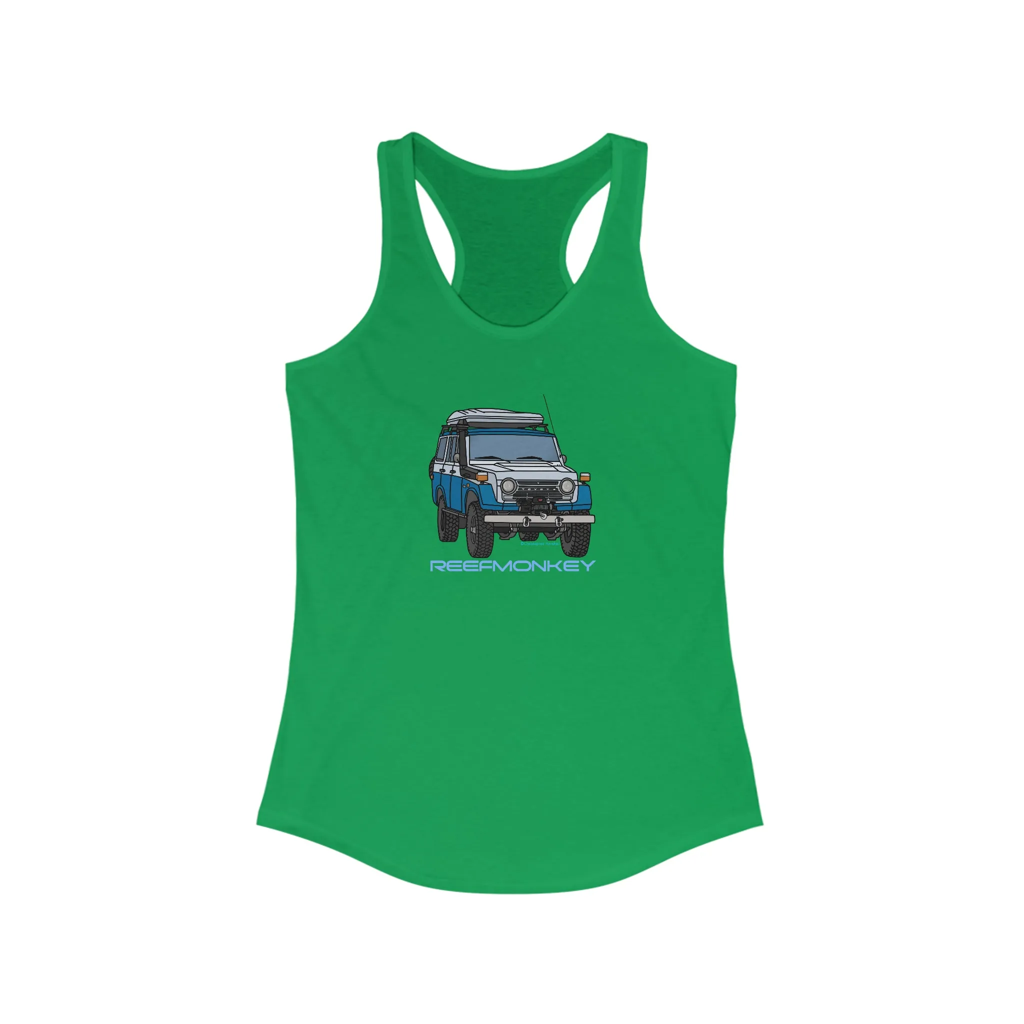 FJ55 Womens Land Cruiser Tank Top - Reefmonkey Artist Chris Marshall