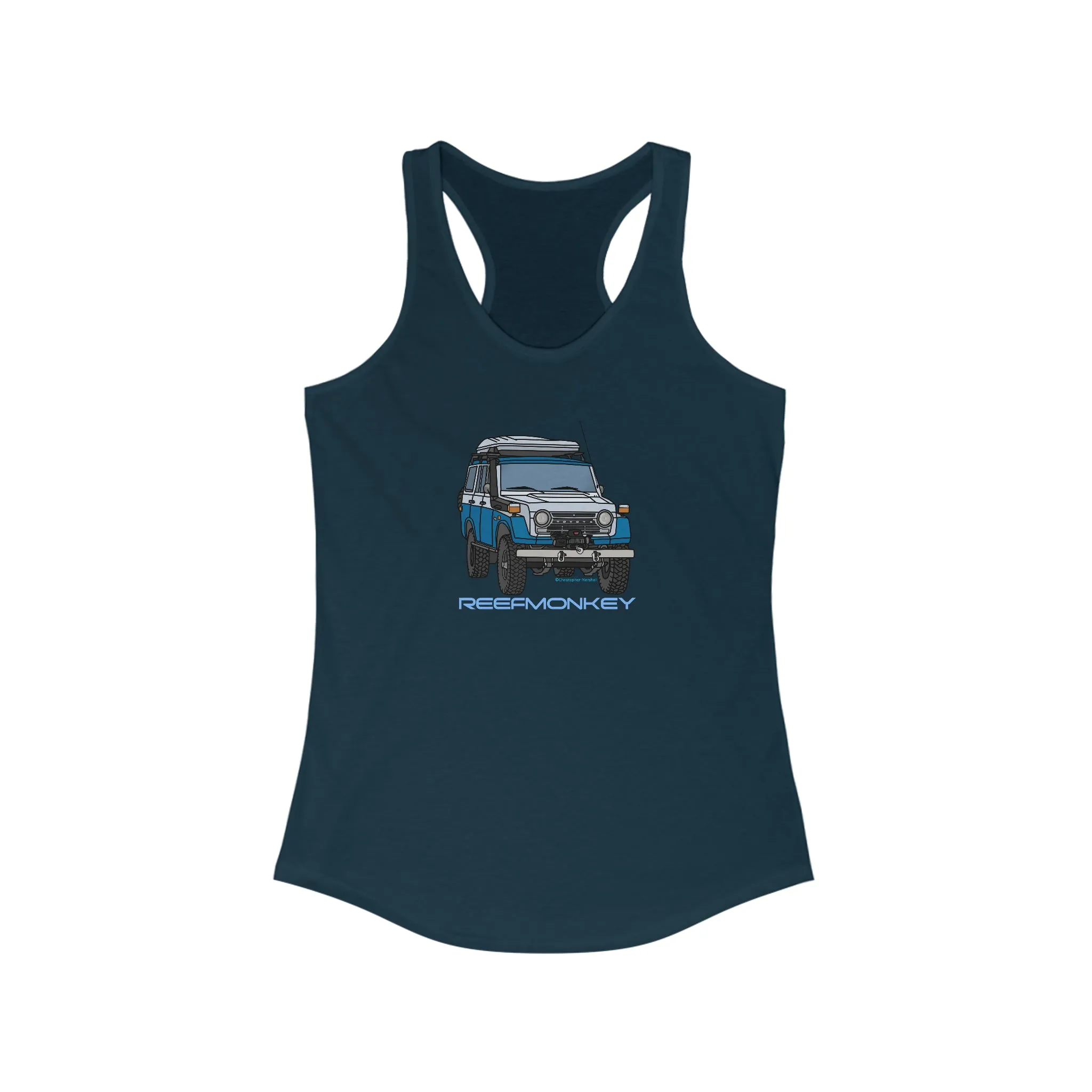 FJ55 Womens Land Cruiser Tank Top - Reefmonkey Artist Chris Marshall