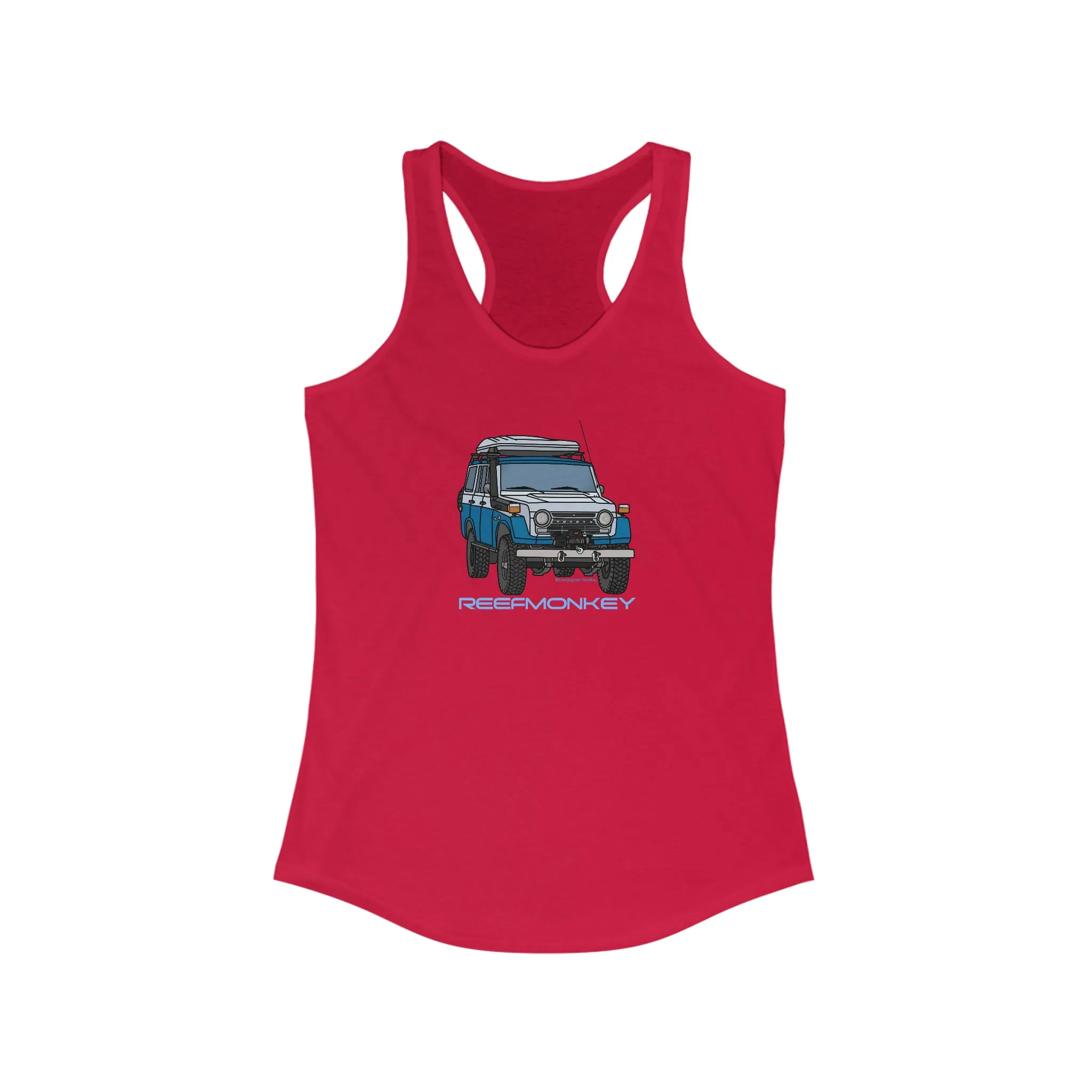 FJ55 Womens Land Cruiser Tank Top - Reefmonkey Artist Chris Marshall