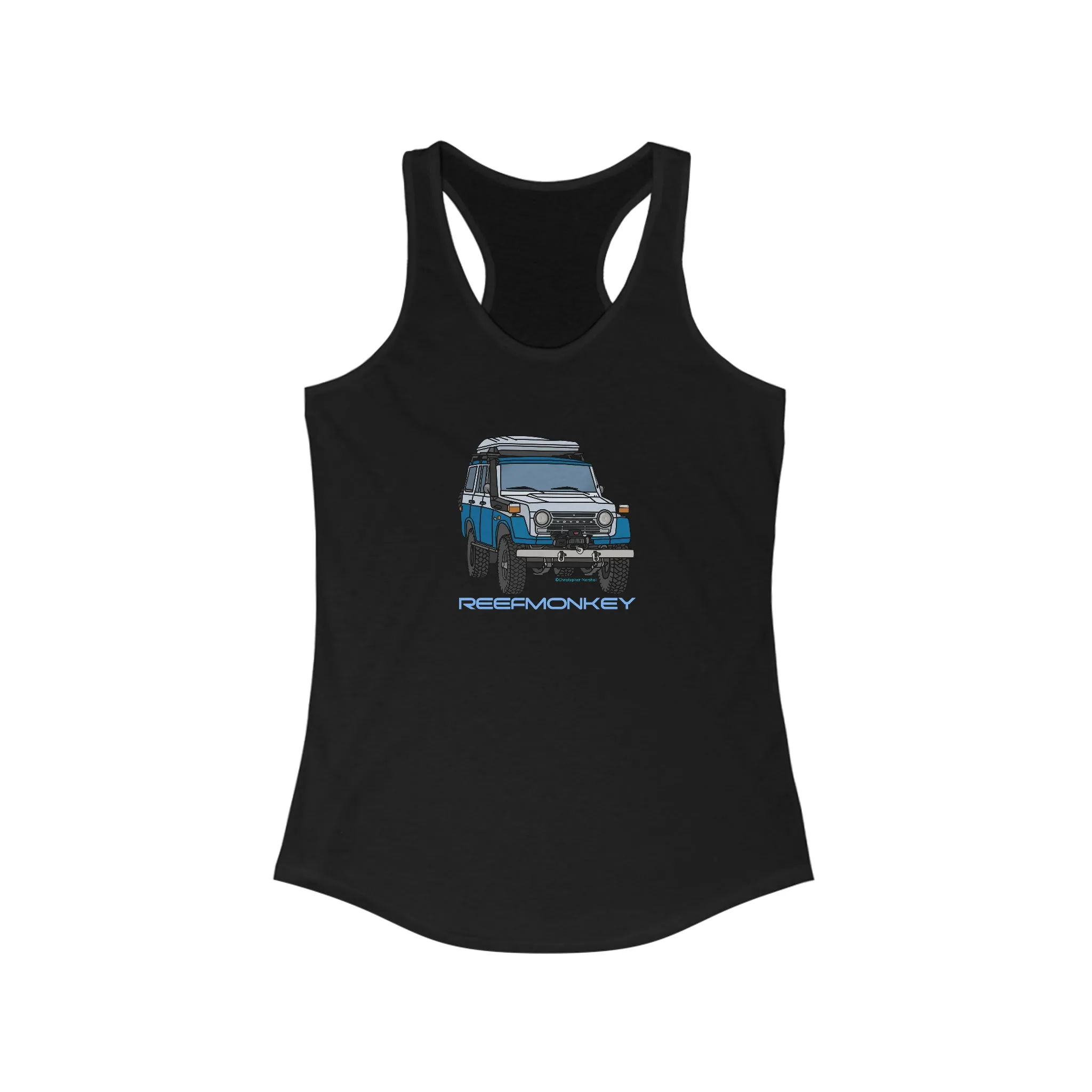 FJ55 Womens Land Cruiser Tank Top - Reefmonkey Artist Chris Marshall
