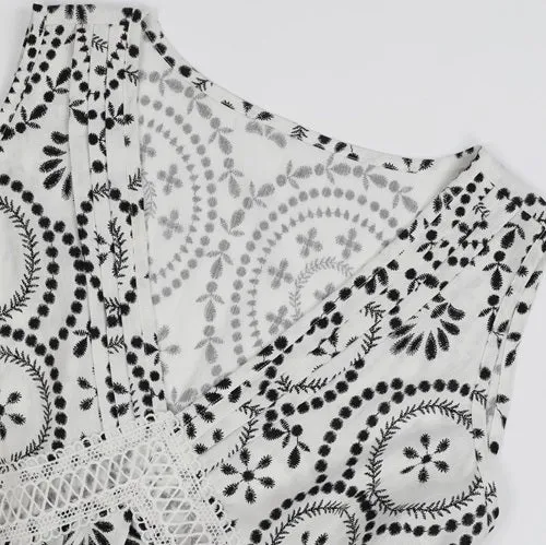 Floral Lace Boho Summer Cover Up with Pockets