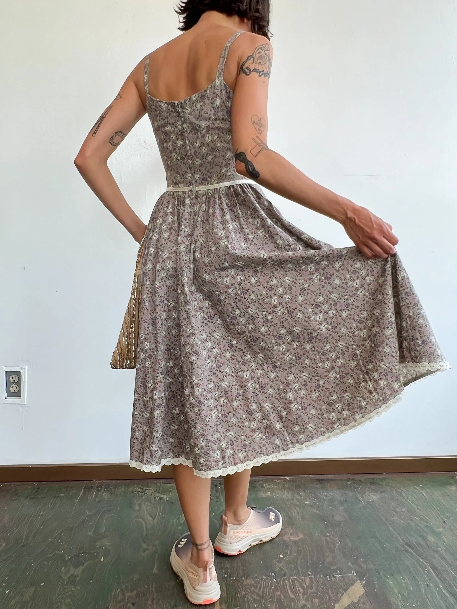 Floral   Lace Prairie Sundress (S)