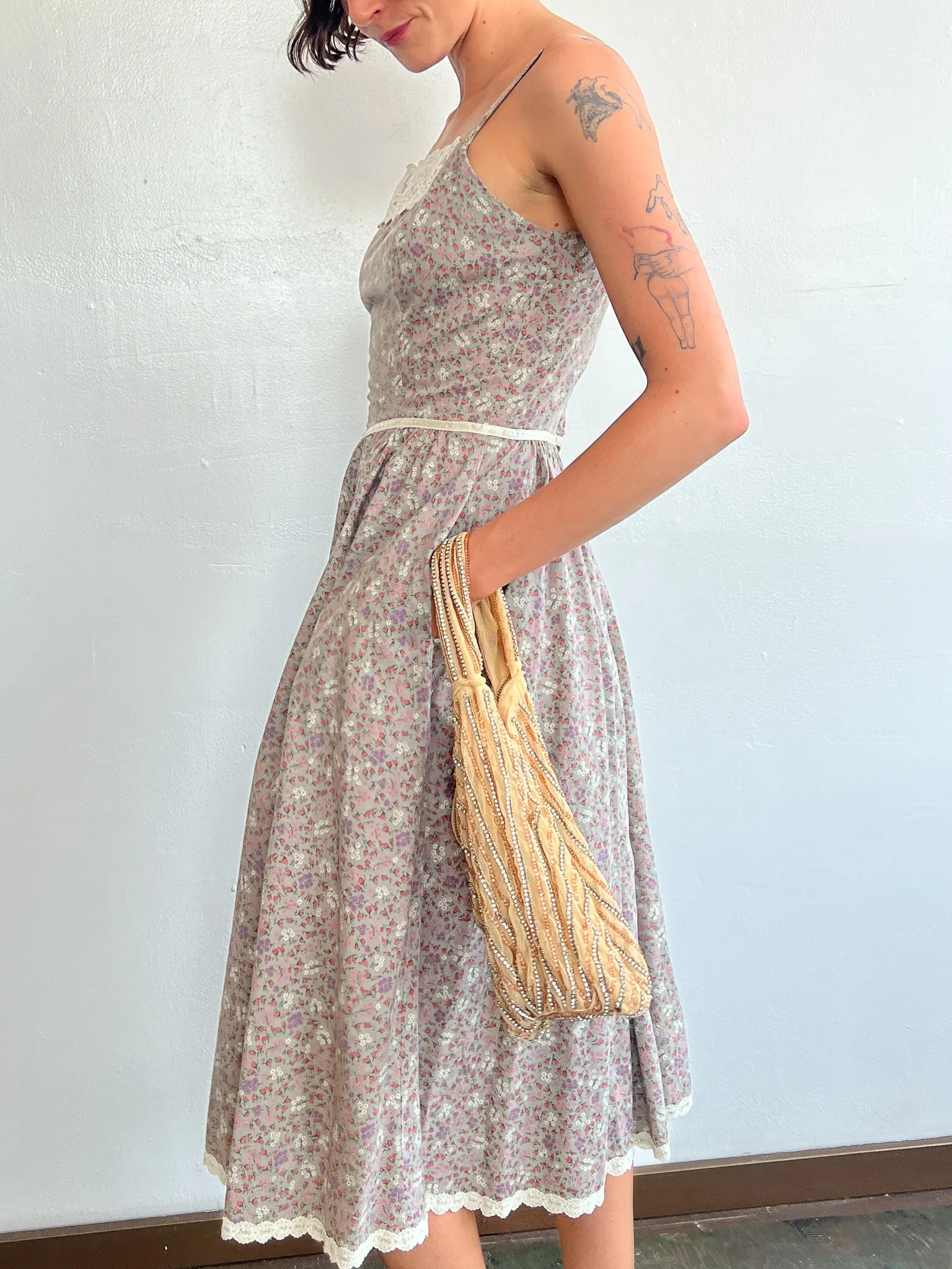 Floral   Lace Prairie Sundress (S)