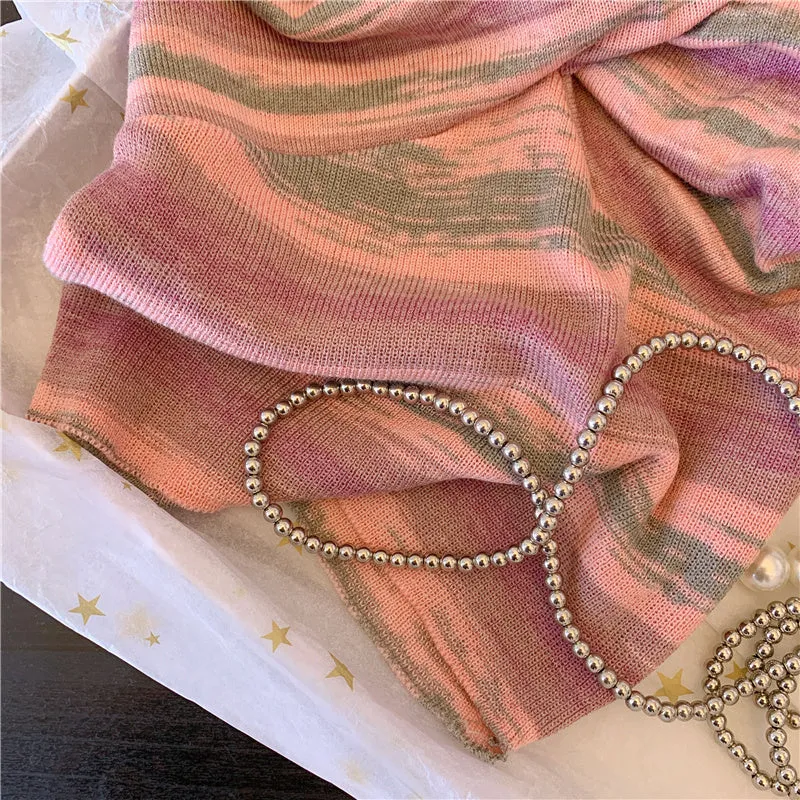 French Style Colorful Striped Camisole