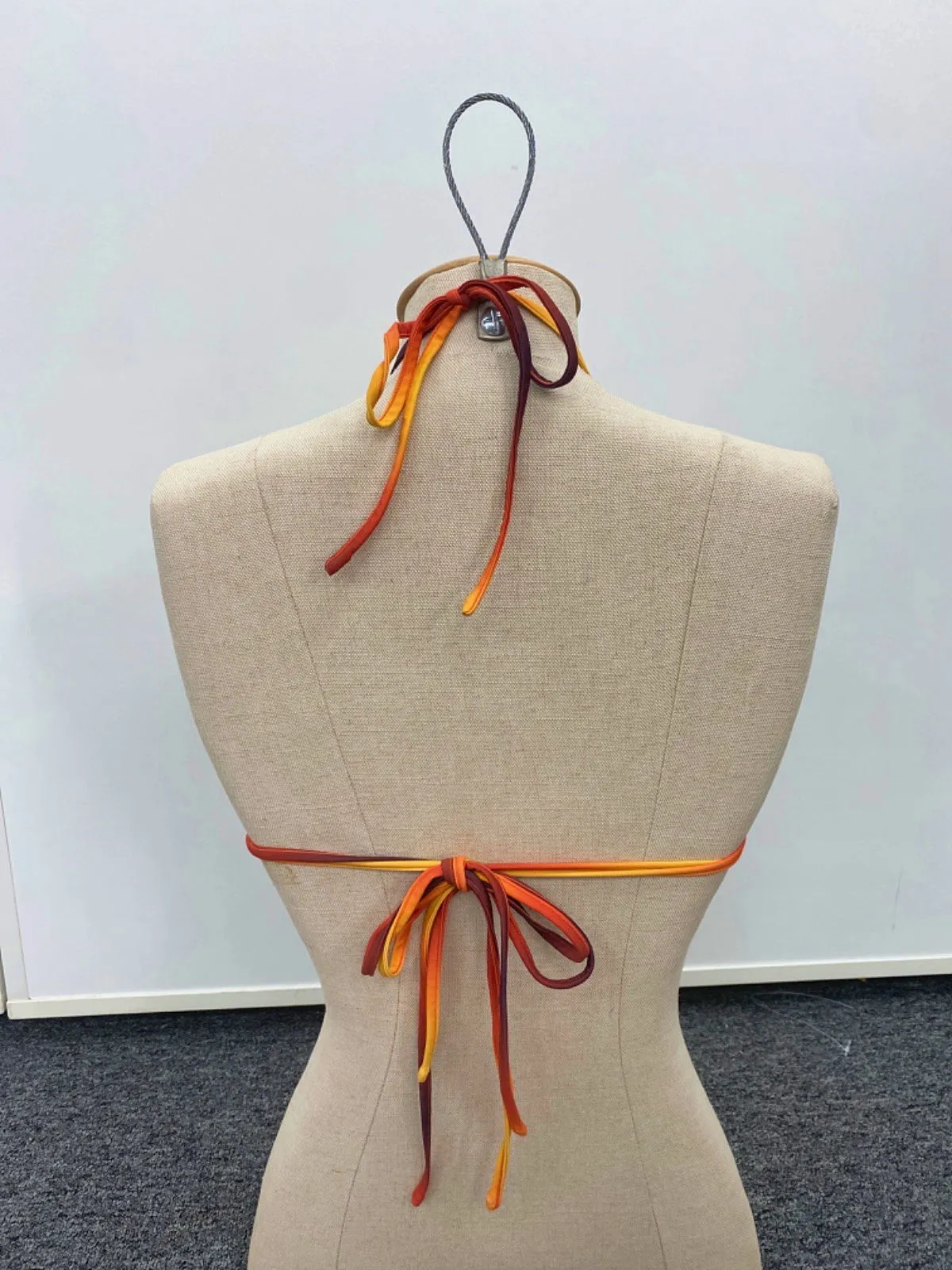 Gia Orange Yellow Gradient Bikini Top UK XS
