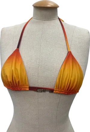 Gia Orange Yellow Gradient Bikini Top UK XS