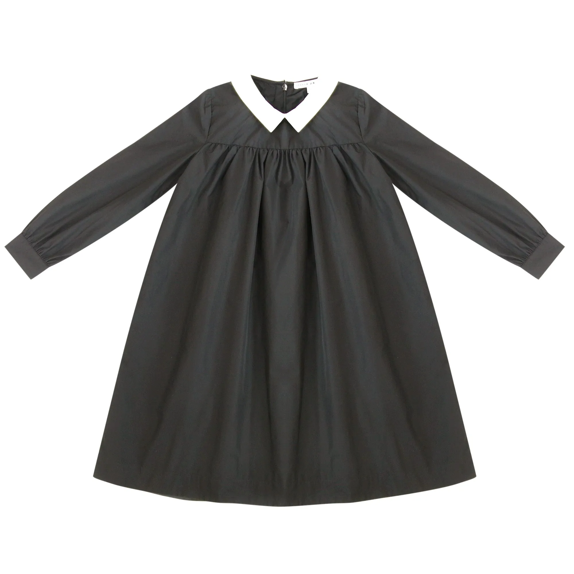 Girls Taffeta Collared Dress