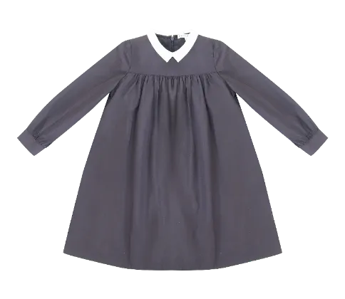 Girls Taffeta Collared Dress