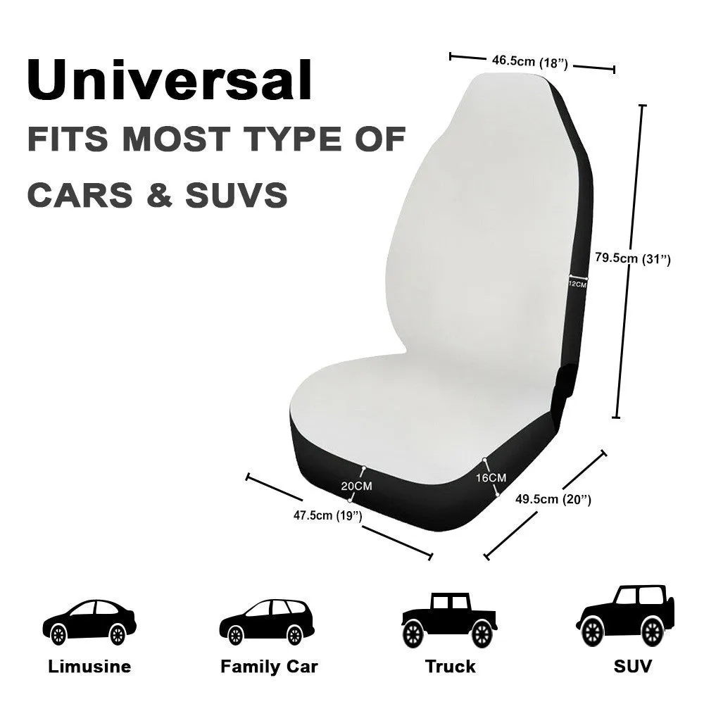 Golden Retriever Inside American Flag  Car Seat Covers