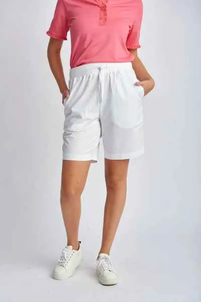 Goondiwindi Cotton - Relaxed Cotton Shorts - White - Womens Fashion