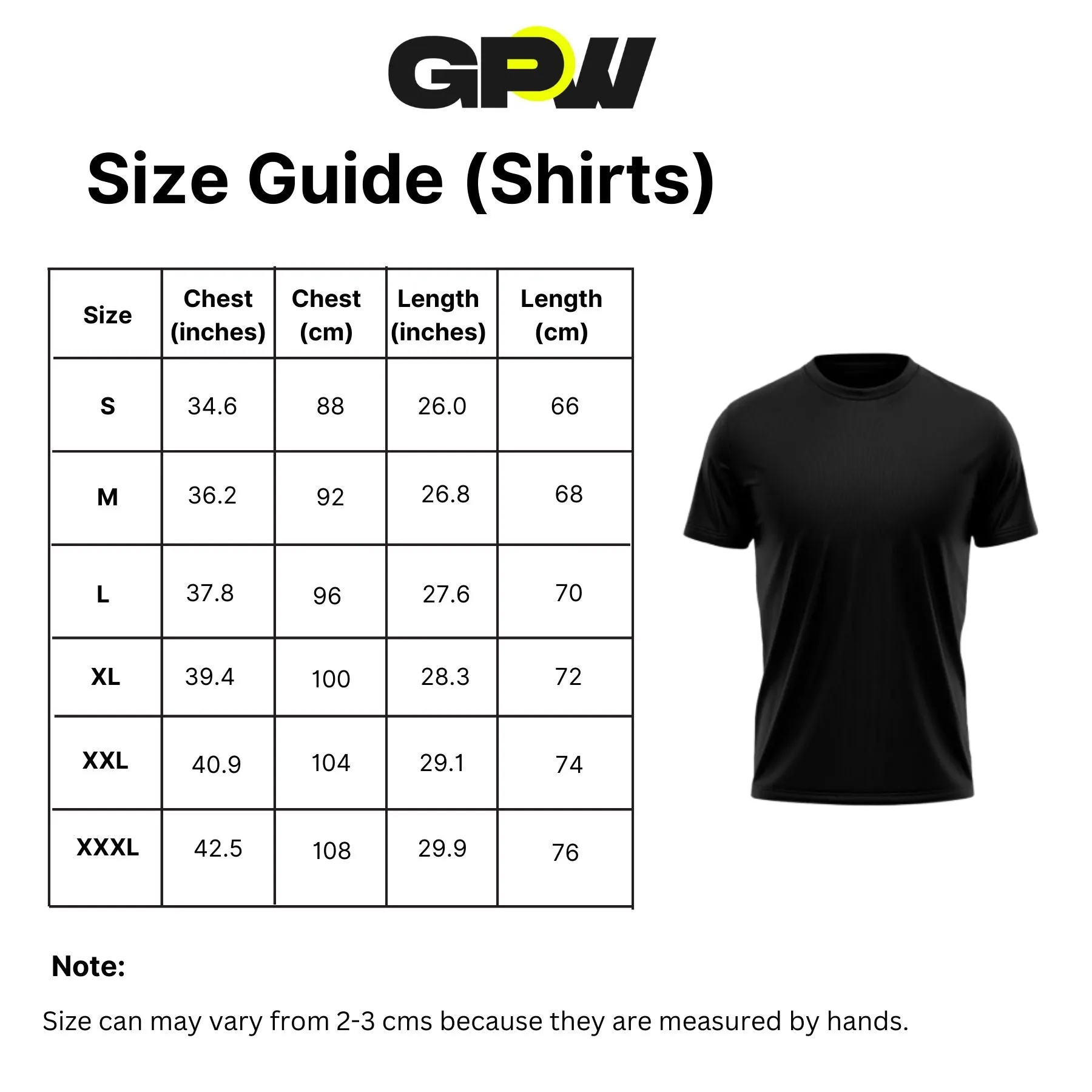 GPW Men's Cotton Slim Fit T-Shirt - Casual Streetwear Gym Sportswear