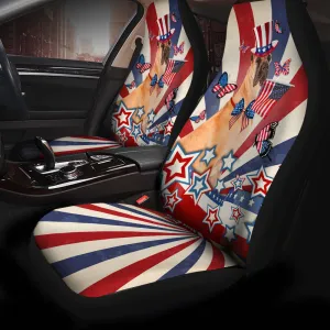 Great Dane Inside American Flag Car Seat Covers