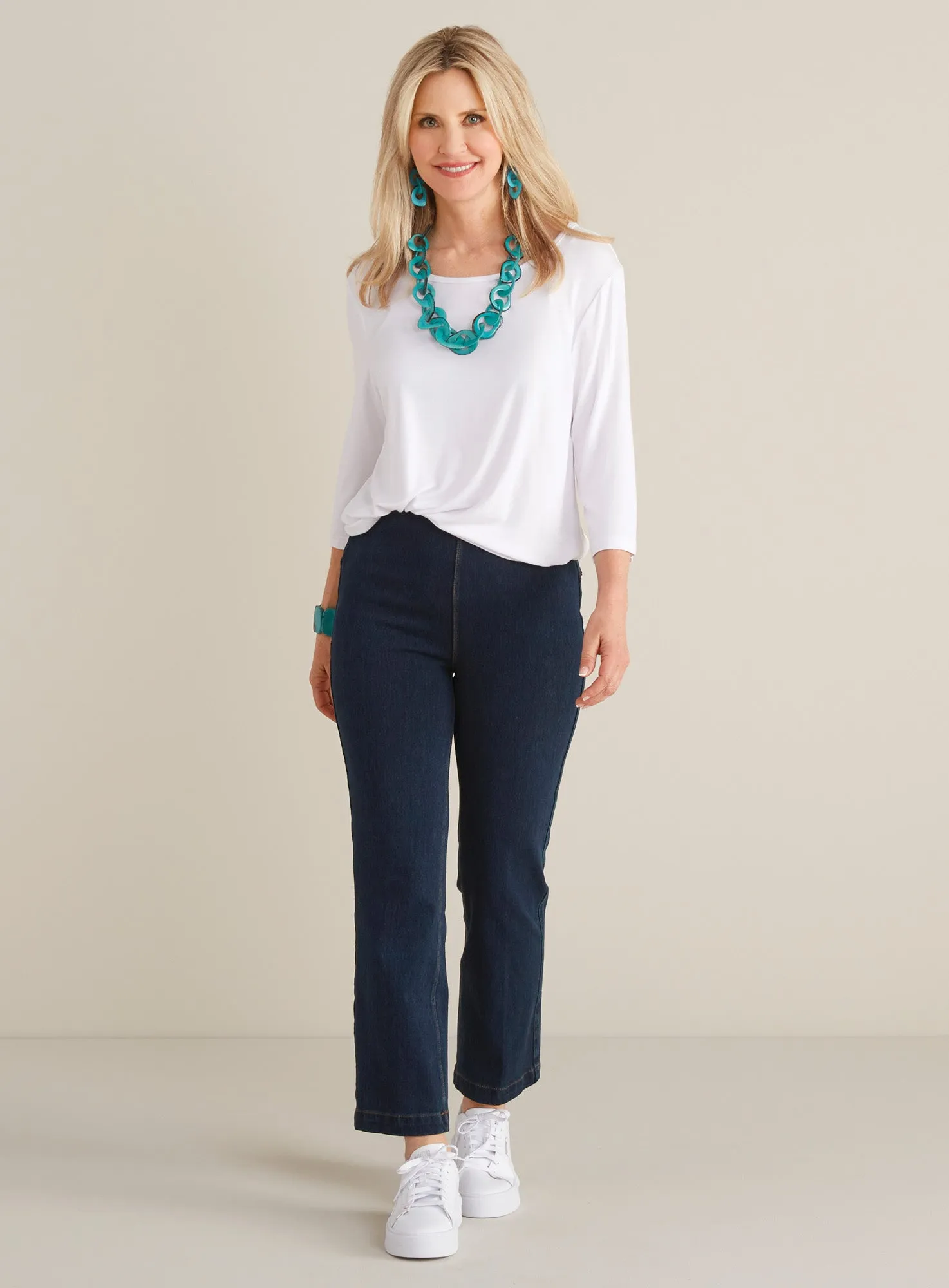 High Rise Stretch Denim Blue Jeans FINAL SALE (No Returns)