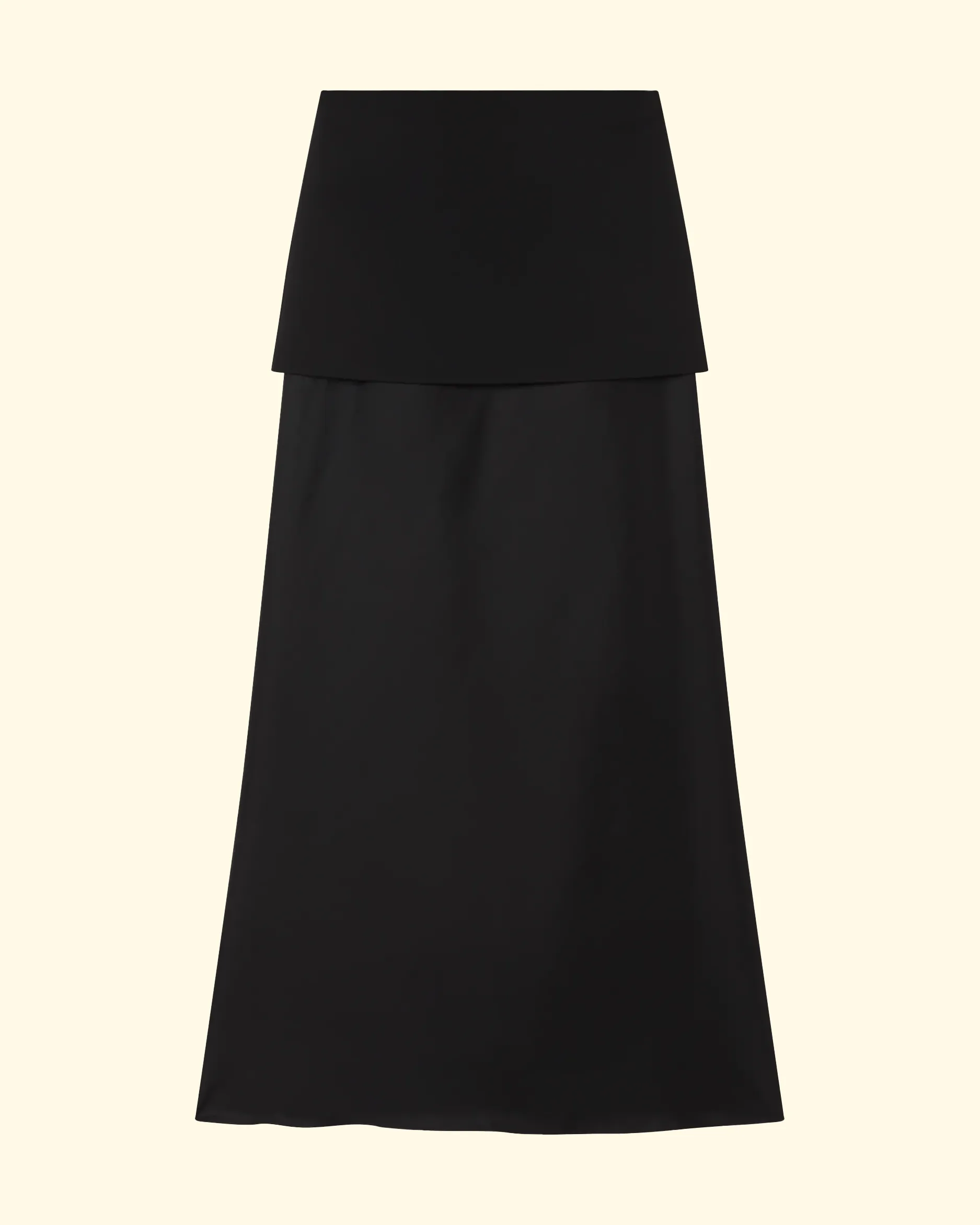 Integrated Fluid Silk Skirt | Black
