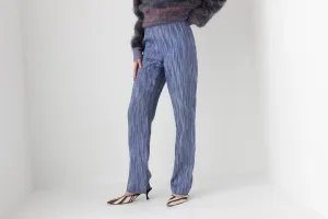 Interesting Y2K Woven Knit Textured Bootcut Pants