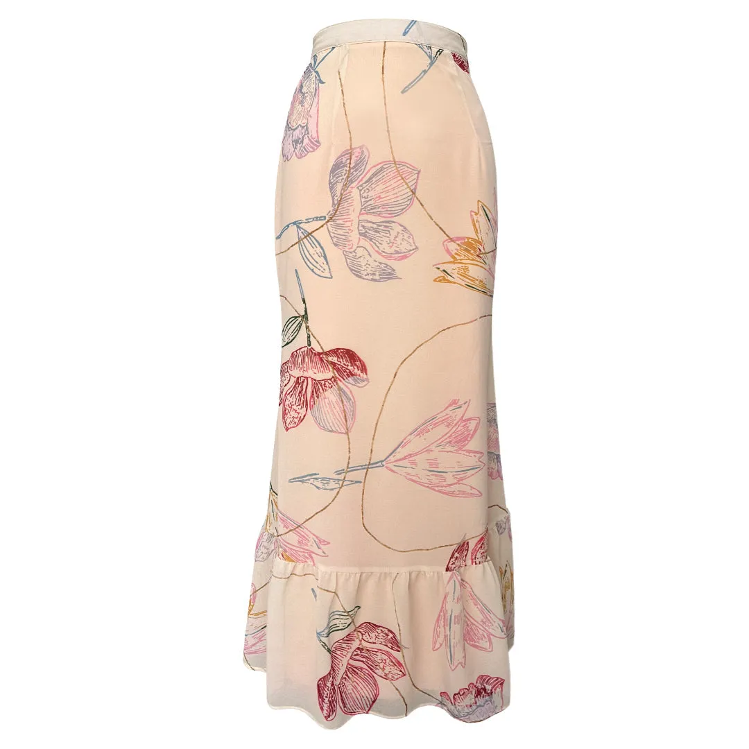 Jawhara Flare Kurung Set  Floral Print