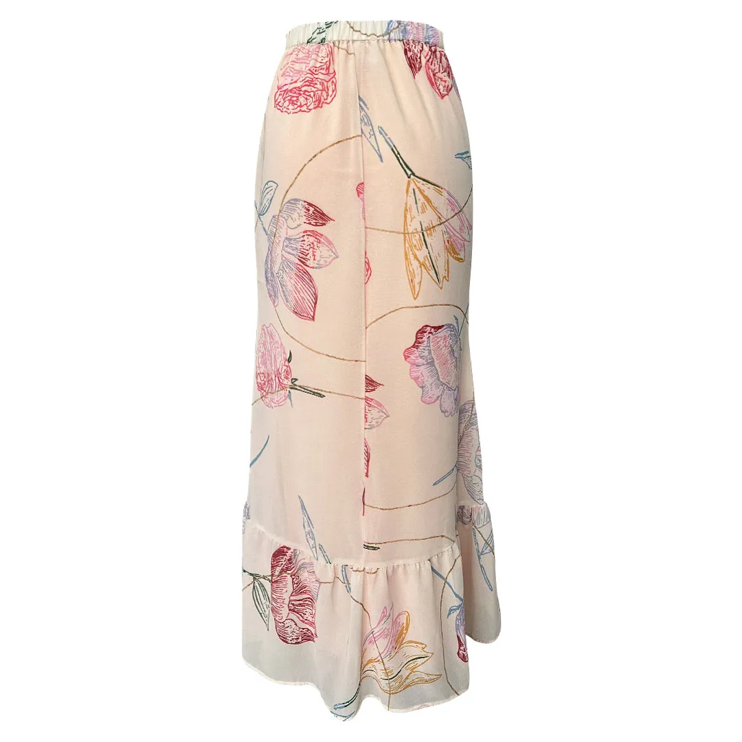 Jawhara Flare Kurung Set  Floral Print