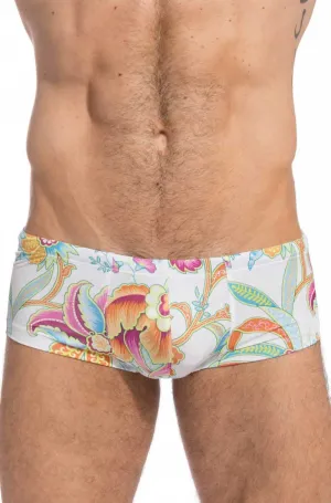 L'Homme Invisible Pattaya Hipster Square Cut Trunk Swimwear Polychrome BA202-PAT-LE2 Size L
