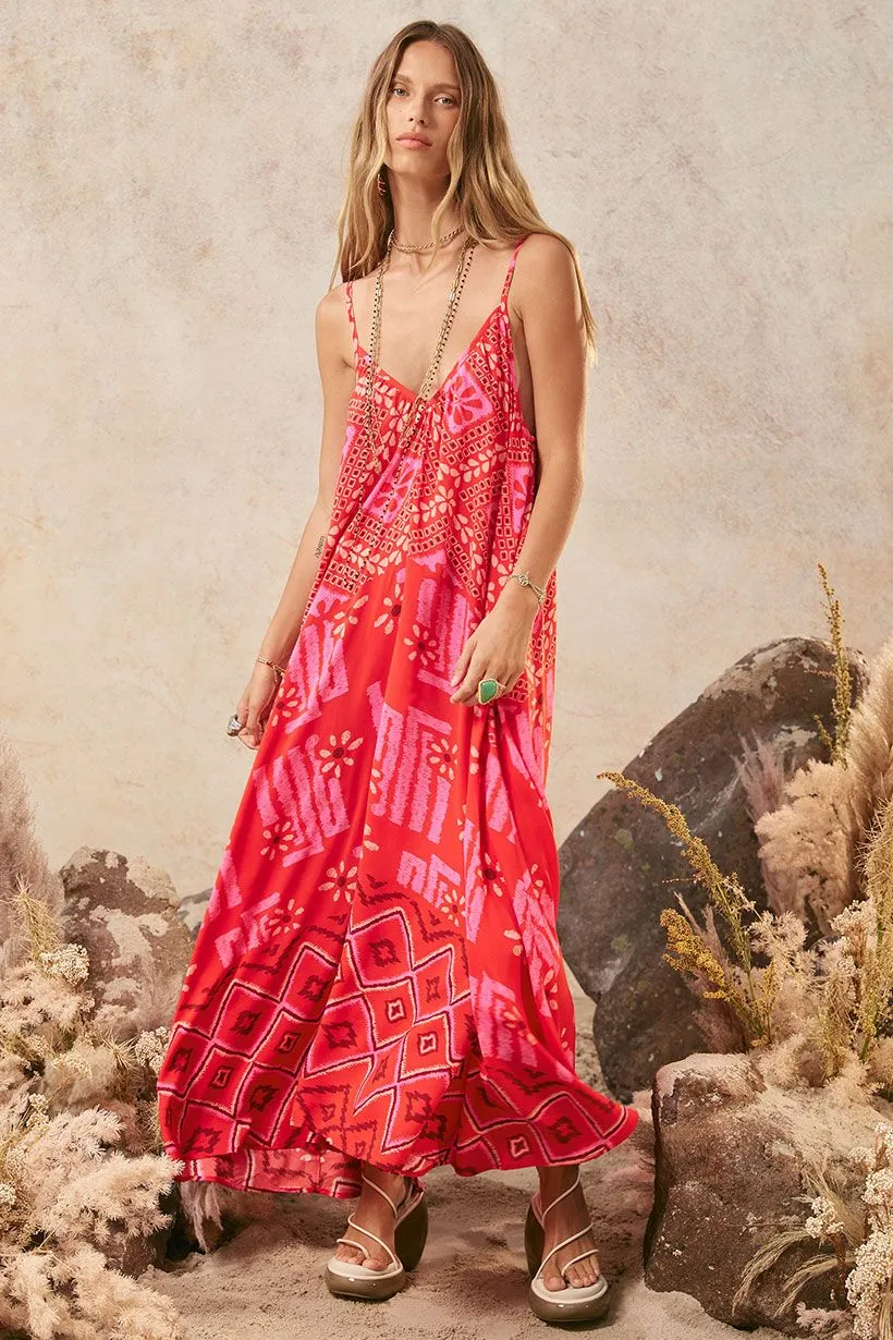 Libertine Strappy Maxi Dress-Cayenne