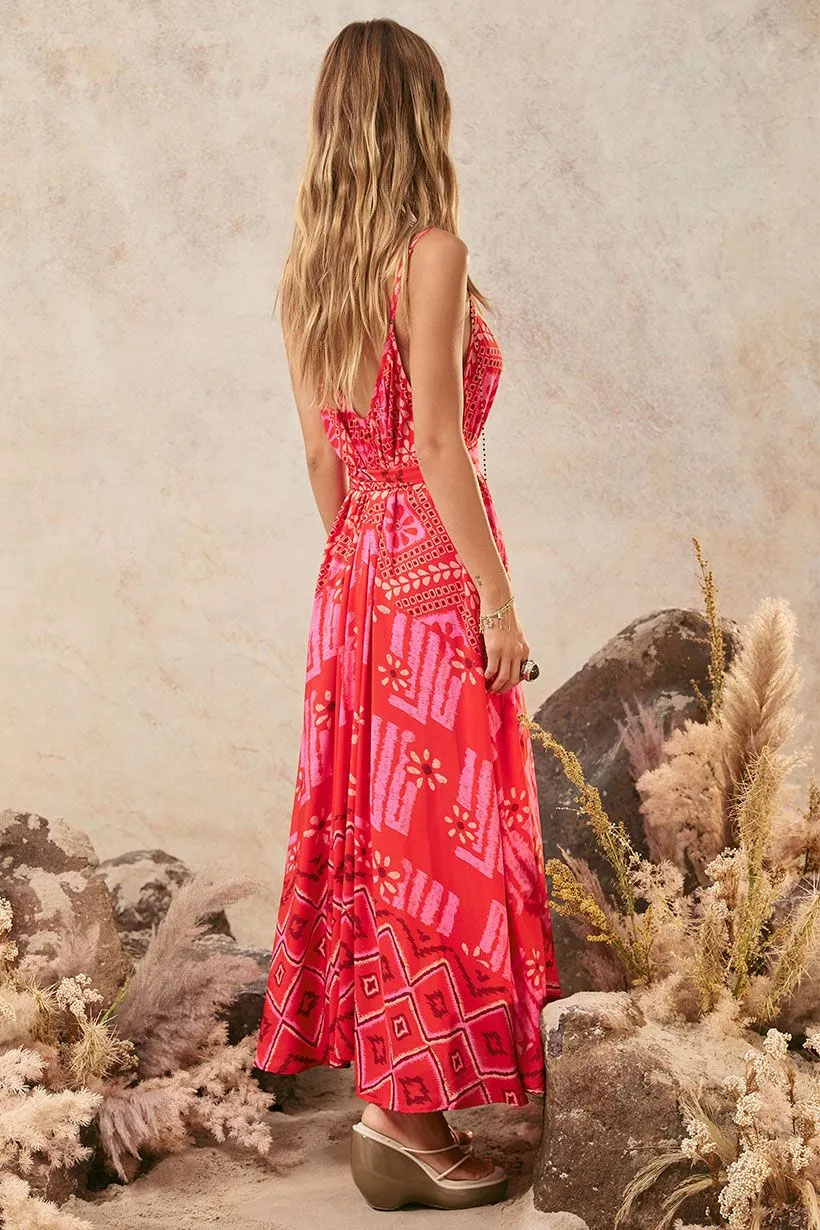 Libertine Strappy Maxi Dress-Cayenne