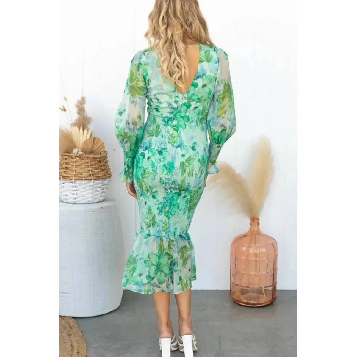 Lindy™ | Floral Print Midi Dress
