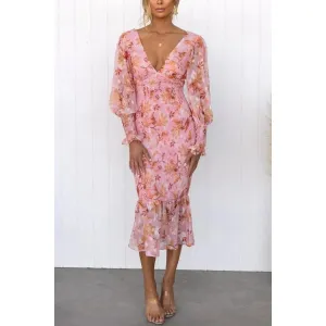 Lindy™ | Floral Print Midi Dress