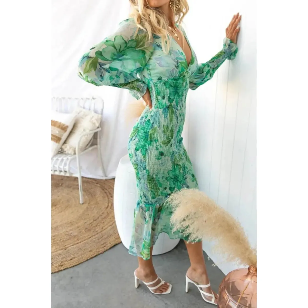 Lindy™ | Floral Print Midi Dress