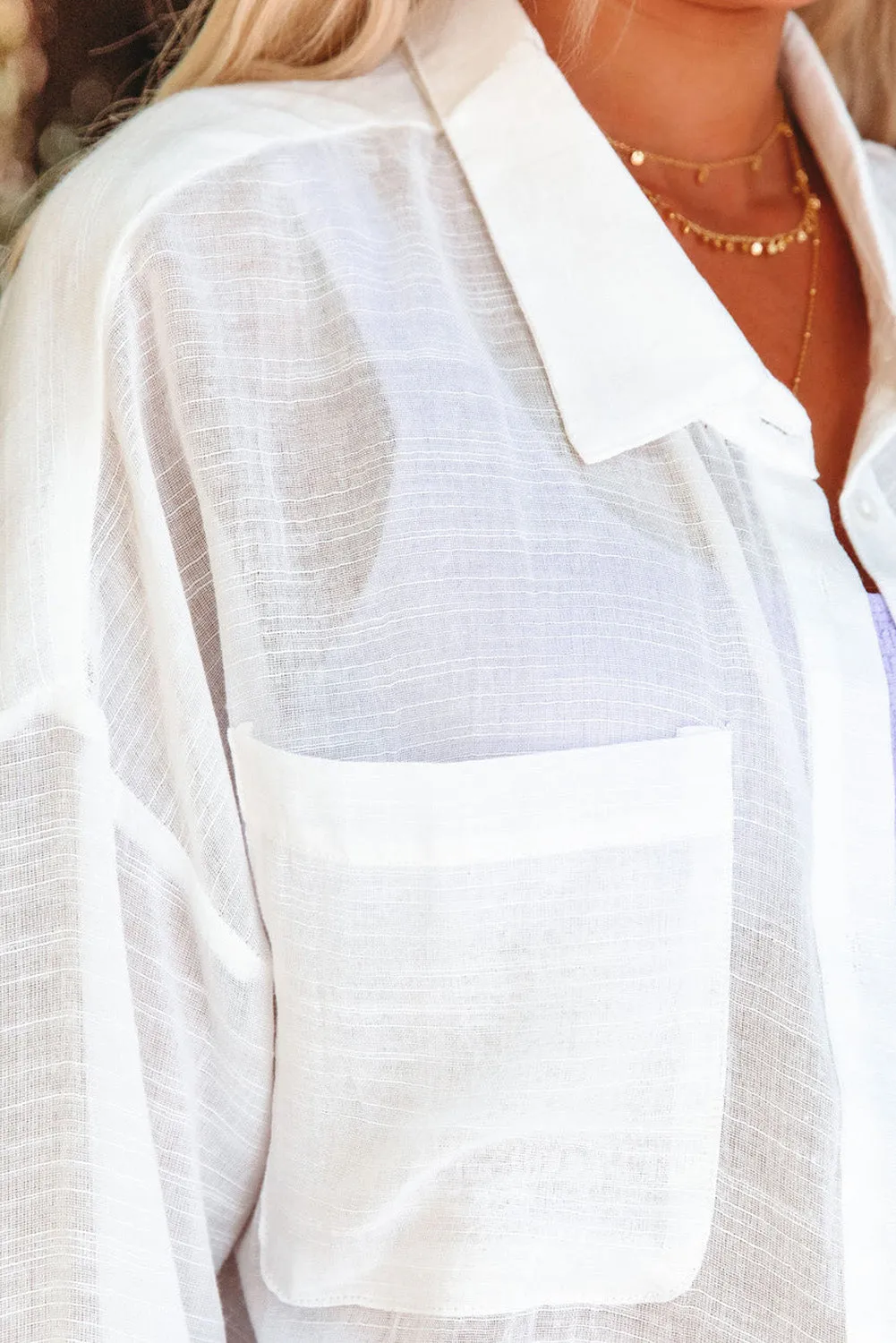 Linen Button Cover Up