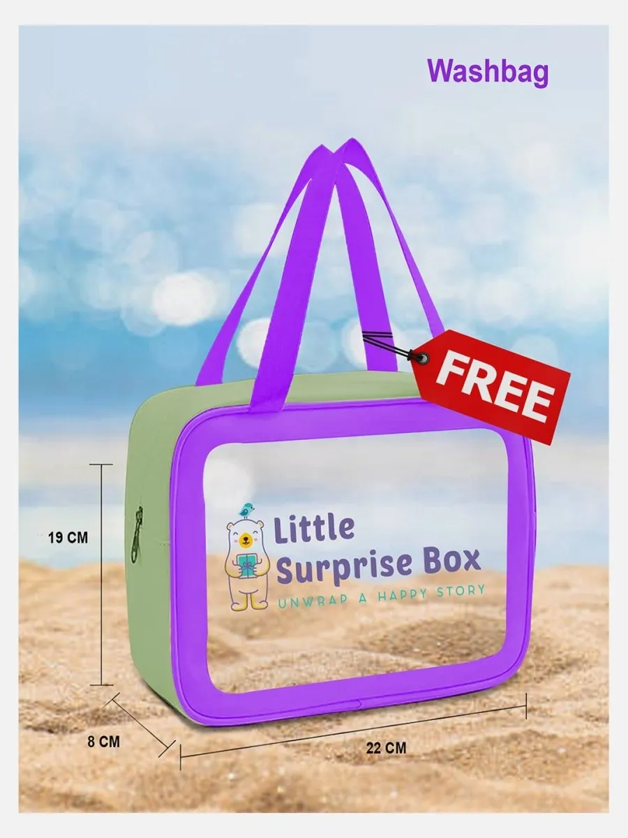 Little Surprise Box,Frilly Avacado Print Swimwear Swim Cap for Toddlers & Kids
