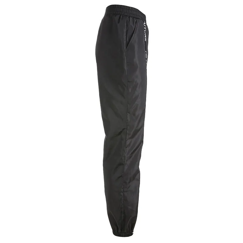 Loose Elastic Waist Letter Print Ankle Length Pants