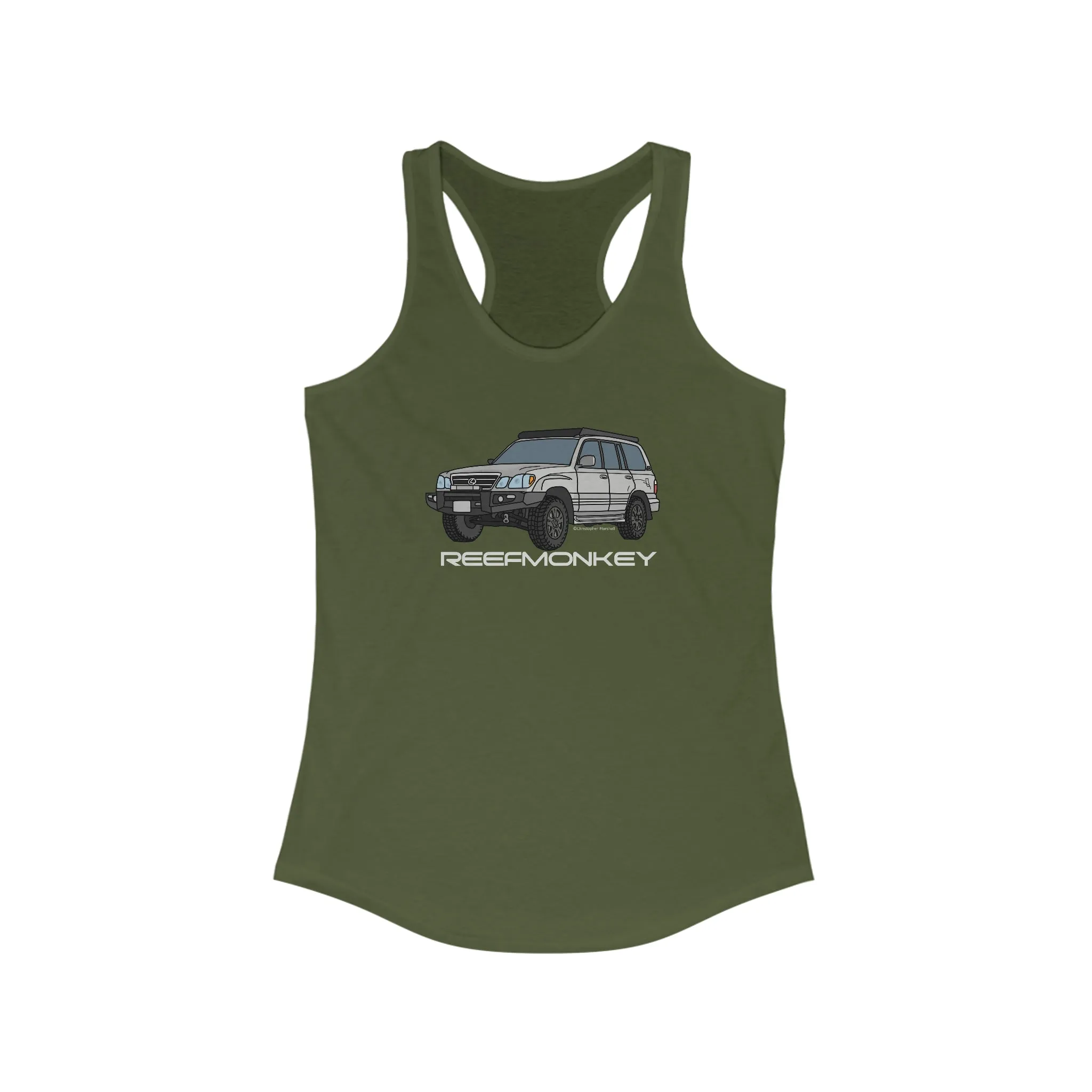 LX470 Lexus 470 Womens Land Cruiser Tank Top - Reefmonkey Artist Chris Marshall