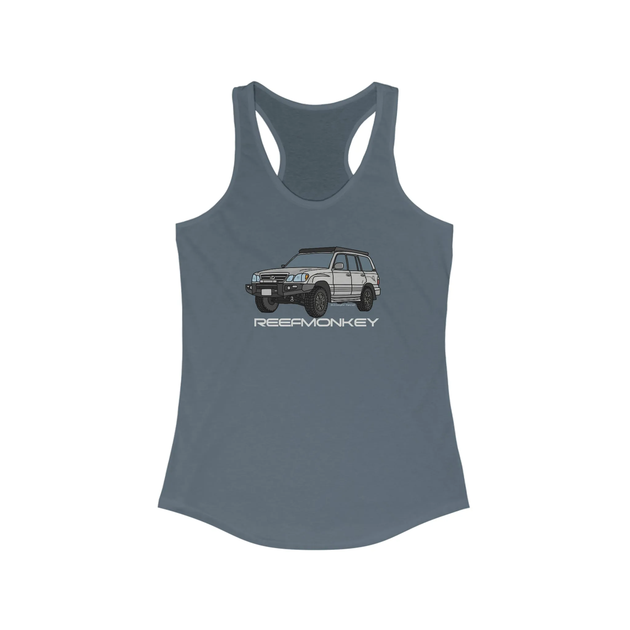 LX470 Lexus 470 Womens Land Cruiser Tank Top - Reefmonkey Artist Chris Marshall