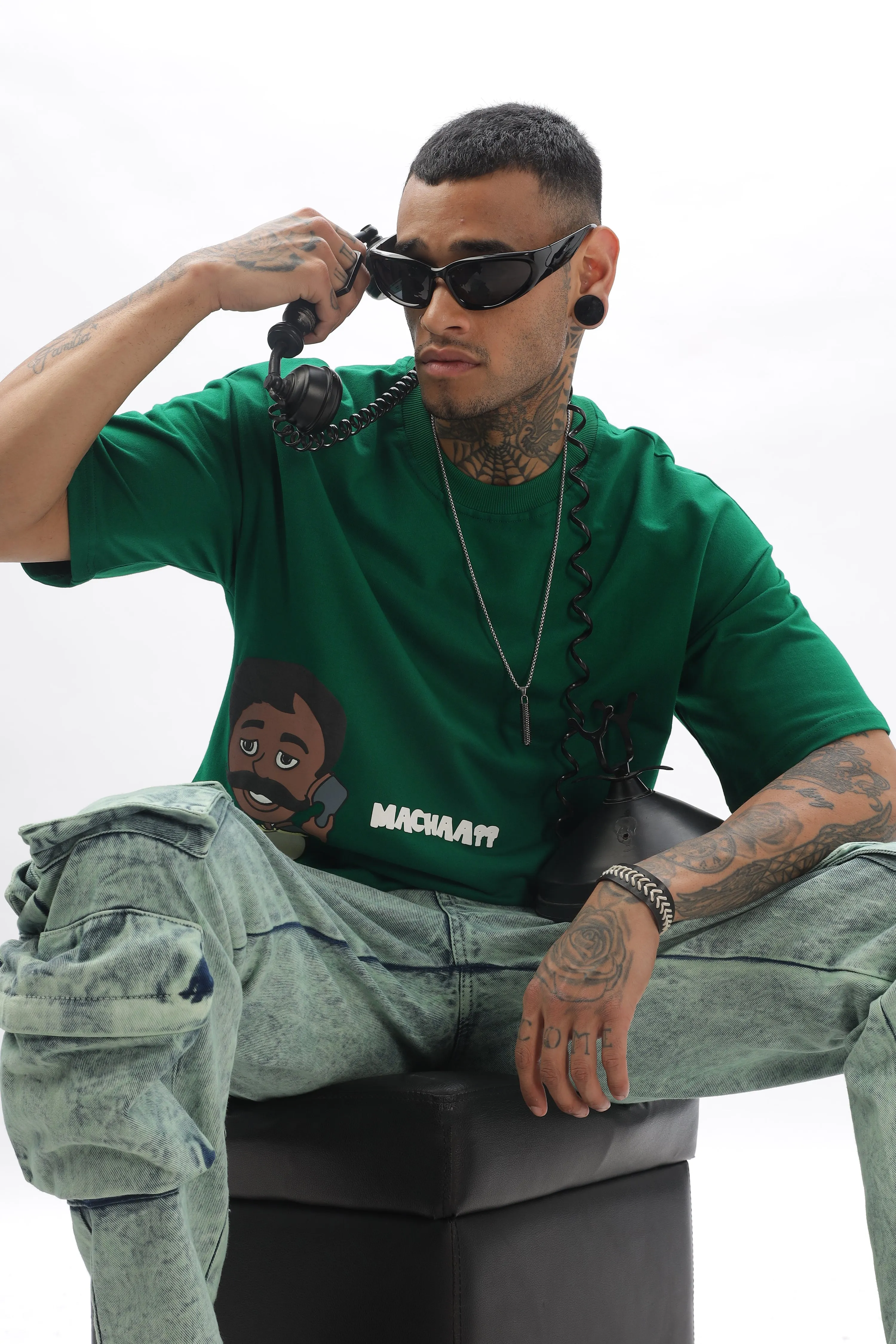 Macha Green Dropshoulder Tee