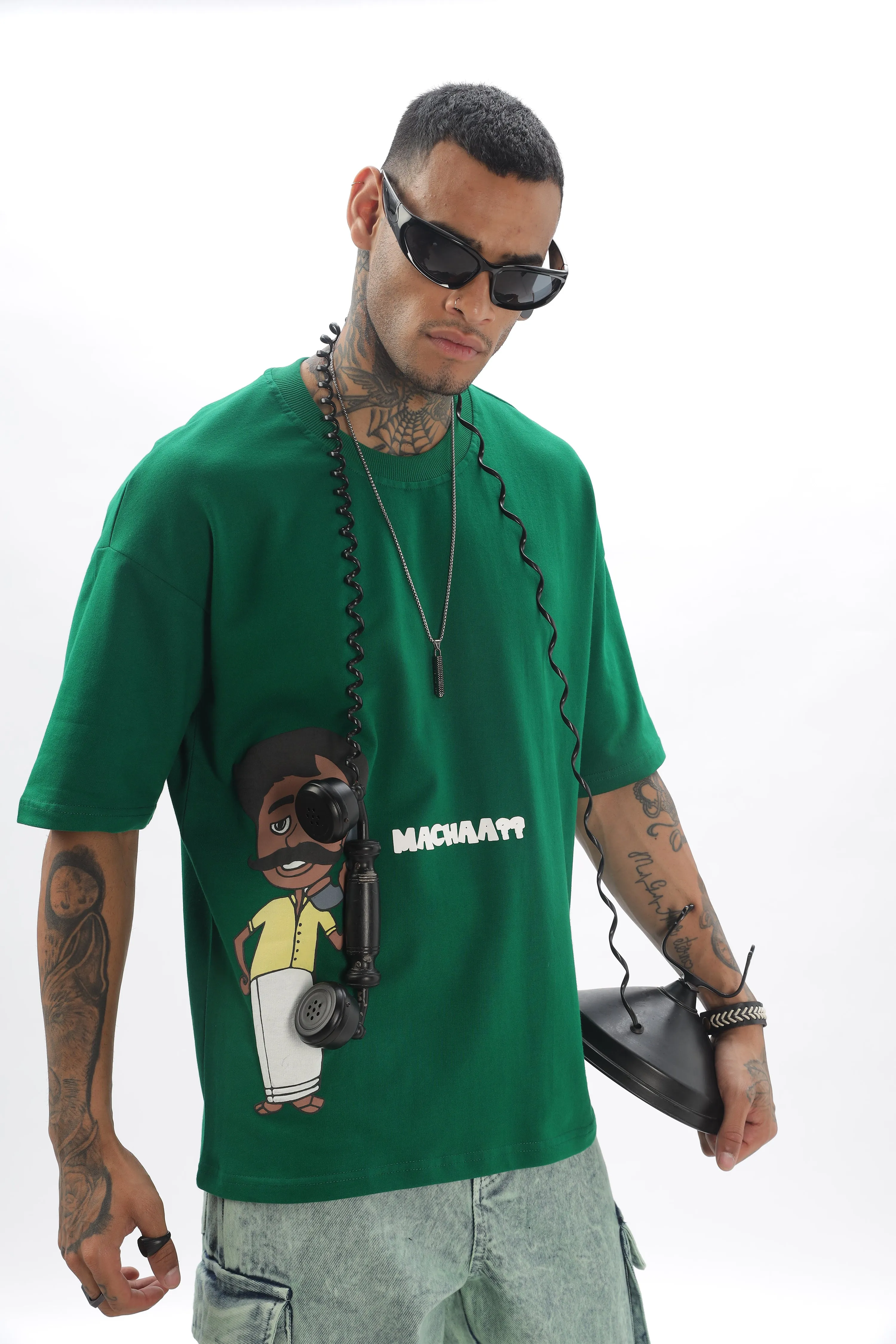 Macha Green Dropshoulder Tee