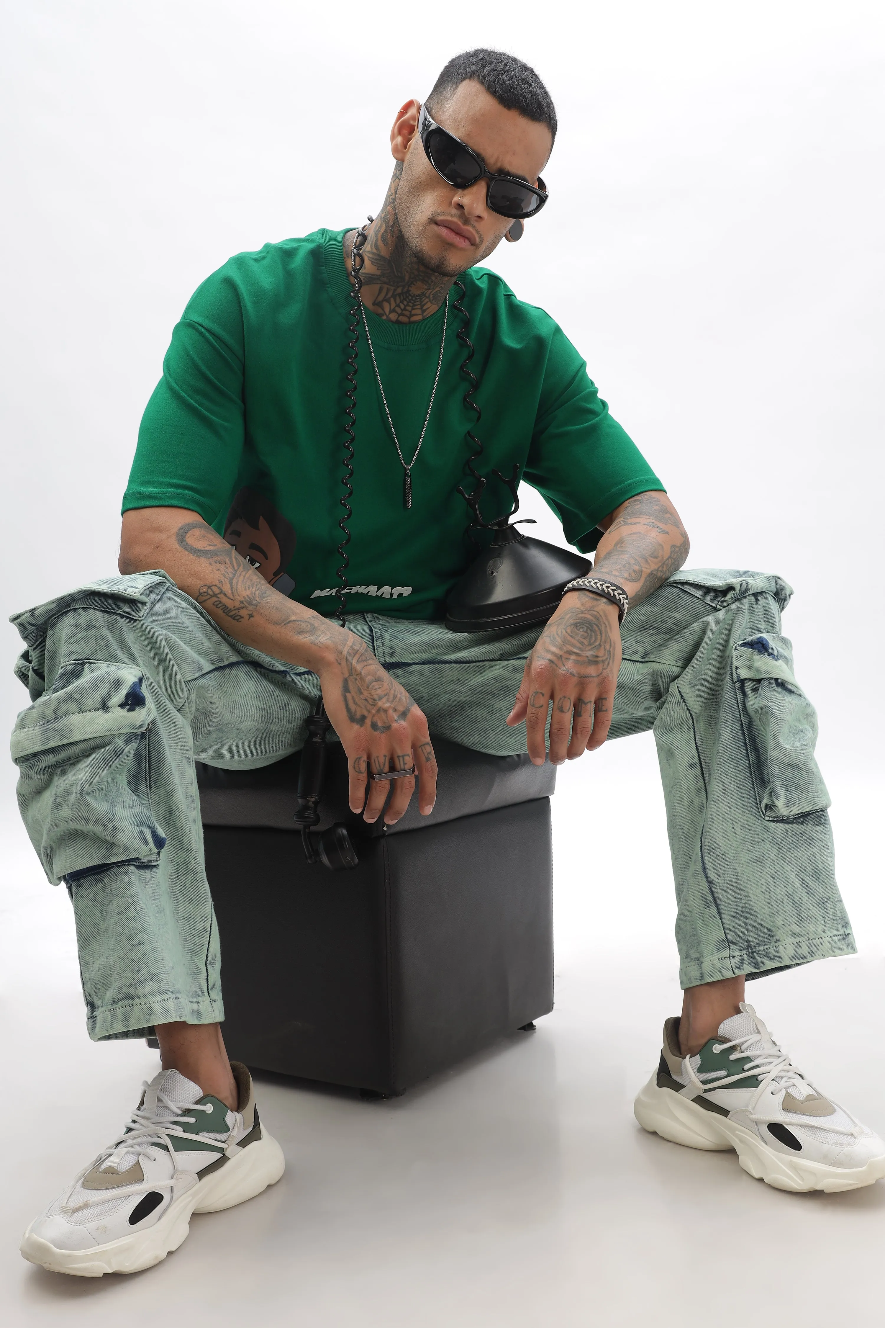 Macha Green Dropshoulder Tee