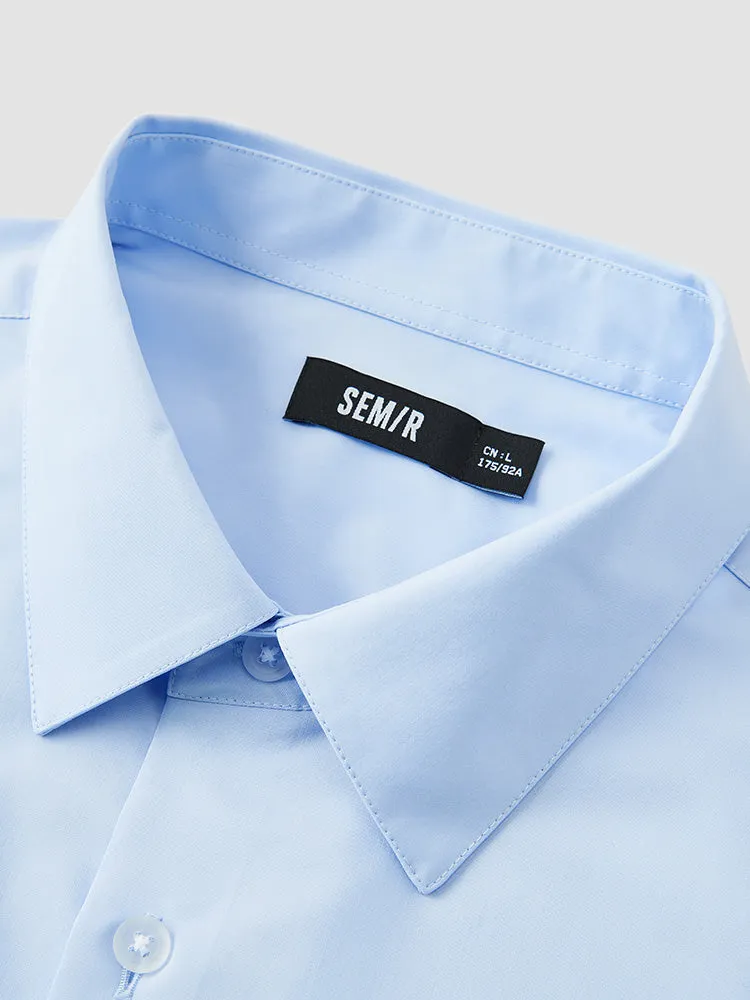 Men's Cool Easy-care Solid Cotton Shirt