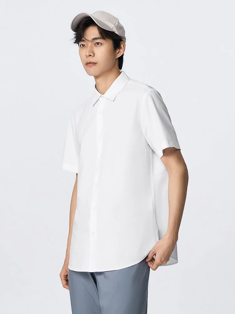Men's Cool Easy-care Solid Cotton Shirt