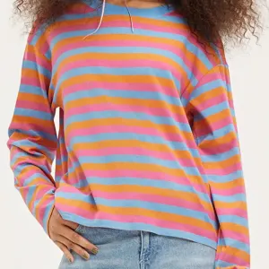 Michelle Striped Colorblock Sweatshirt