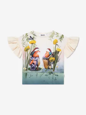Molo Girls Organic Cotton Rayah T-Shirt In Multicolour