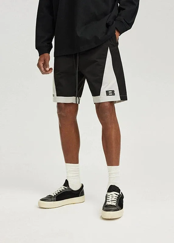 Panelled Contrast Sports Shorts